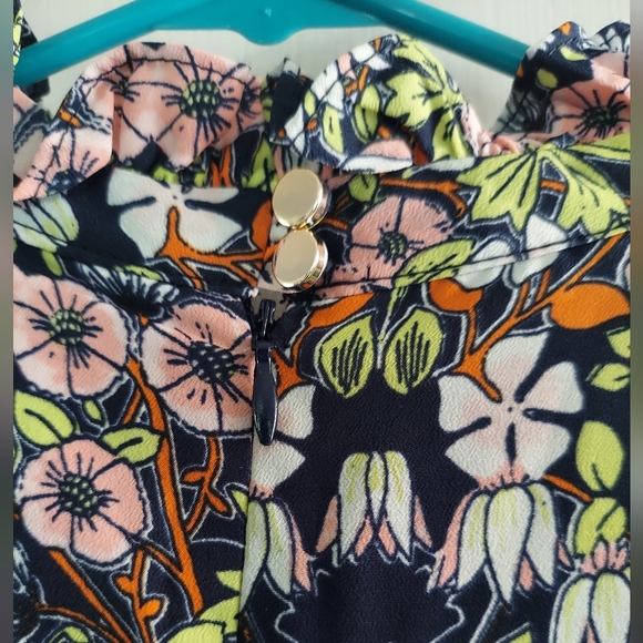 NEW Nordstrom Julia Jordan mock ruffled neck flutter sleeve floral dress - Picture 12 of 16